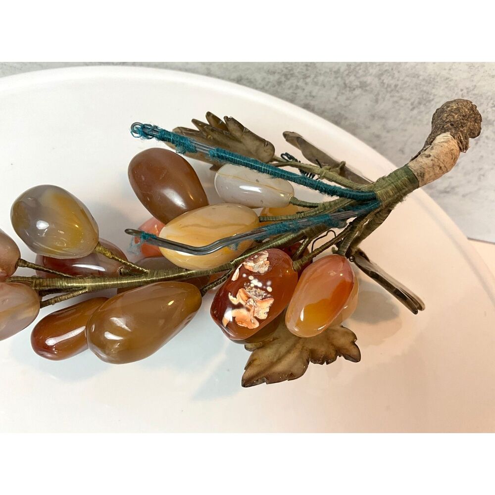 Jade grape cluster amber colored MCM Vintage - Picture 4 of 4